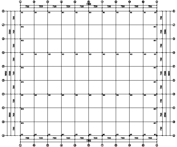 66X72m原料库门式刚架钢结构工程施工图（CAD，11张）_2