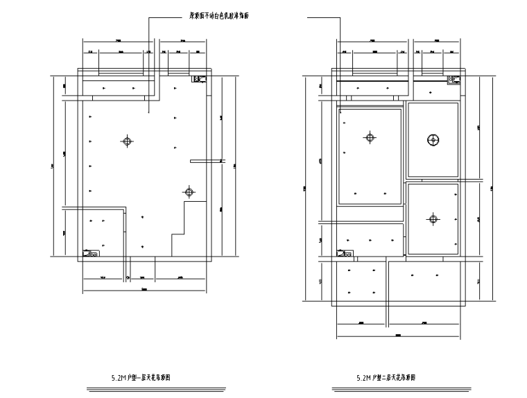 艺术SOHO|现代LOFT样板间设计施工图（附效果图）-天花吊顶图