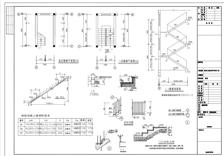 3层新农村独栋别墅设计（砖混结构+CAD+效果图）-栏杆详图