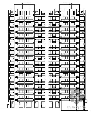 陕西十五层住宅楼资料下载-[江苏盐城]某十五层住宅楼（8号楼）建筑方案图
