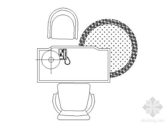 CAD桌椅平面资料下载-办公组合桌椅平面图块集