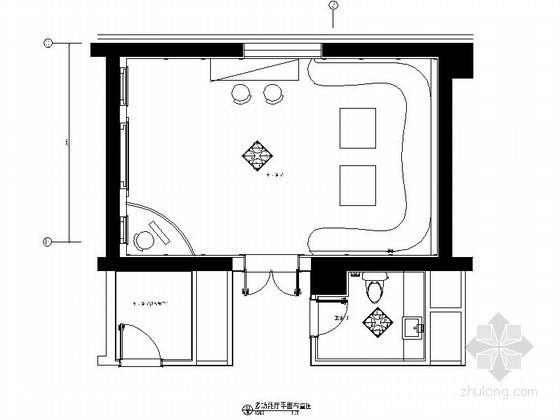 校园小型功能建筑资料下载-小型套房多功能厅装修图