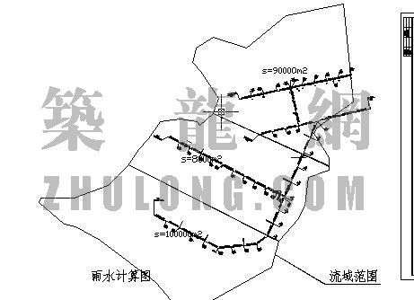 深圳工业区城市设计资料下载-某工业区排水总图