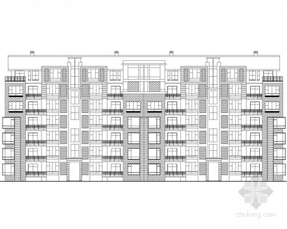 三房两厅两卫住宅楼资料下载-[四川]某七层住宅楼建筑方案图（含效果图）