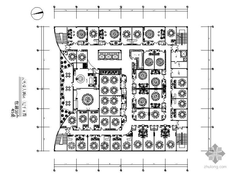 酒店总统房的CAD平面图资料下载-大酒店平面图