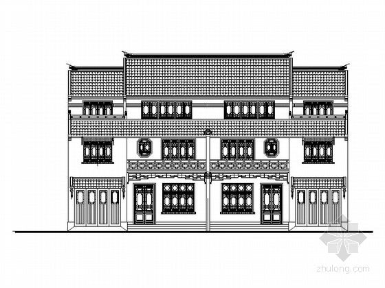 江南风格建筑设计资料下载-[江苏]三层江南风格独栋别墅建筑设计方案图（含效果图）