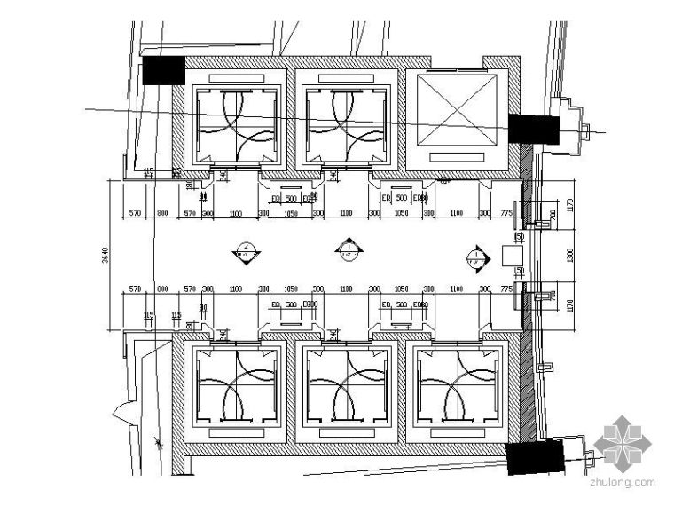 电梯基础施工图资料下载-[苏州]洲际酒店电梯厅施工图