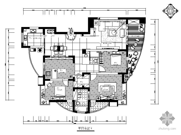 温州现代装修效果图资料下载-[温州]四居室装修图（含效果）