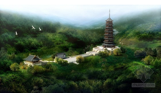 某园博会资料下载-[重庆]某园博会七层重云塔建筑方案文本（含CAD）
