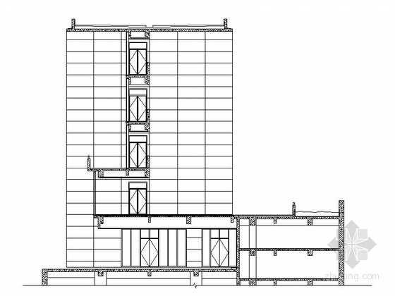 地上四层办公楼建施图资料下载-[上海]某四层办公楼建筑施工图