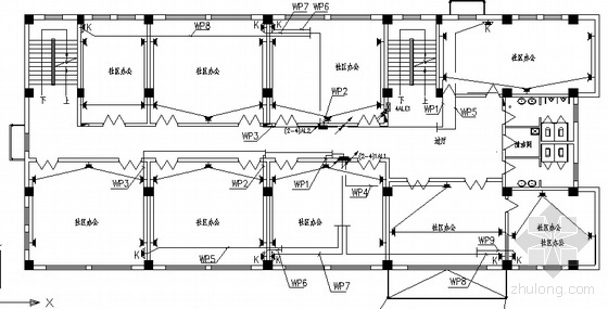 社区服务建筑图资料下载-北京某社区服务中心工程动力平面图