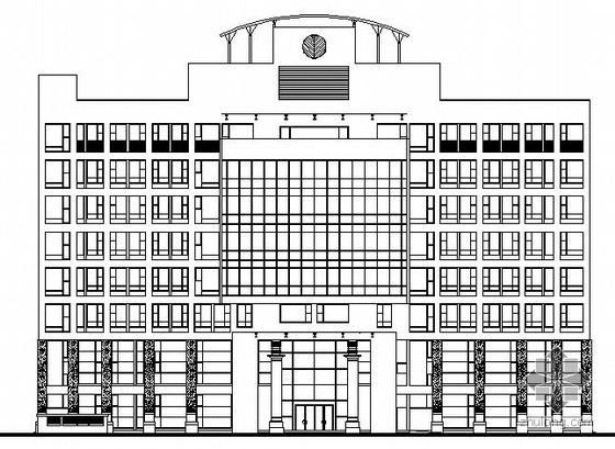 成都6层建筑结构施工图资料下载-成都某八层商住楼建筑施工图