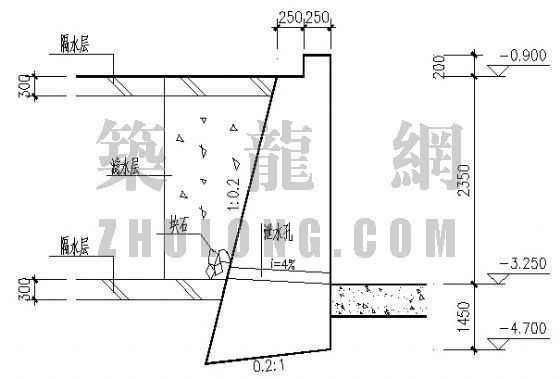 一米高挡土墙资料下载-挡土墙施工图