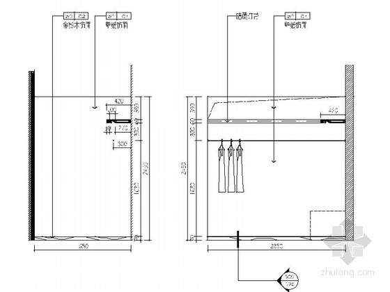 [浙江]现代简约酒店客房精装修CAD施工图-[浙江]现代简约酒店客房精装修CAD立面图