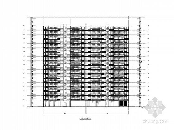 [海南]现代风格住宅区规划及单体设计方案文本(含CAD 216图纸)-住宅区立面图