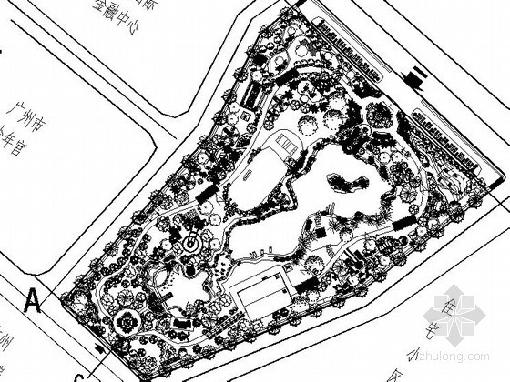 主题公园平面cad图资料下载-[广州]某主题公园景观设计施工图