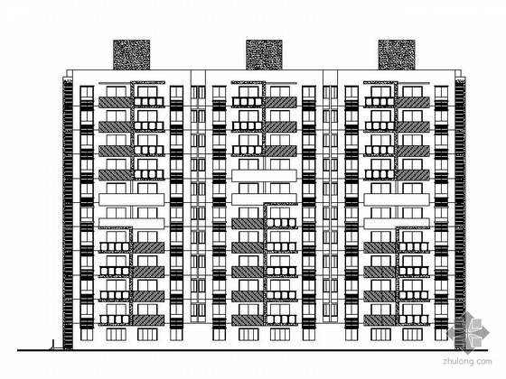 现代风格11层住宅楼小区资料下载-[温州]某住宅区11号十一层板式住宅楼建筑施工图
