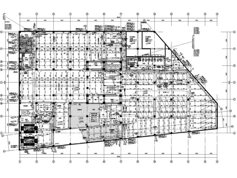 [山西]综合展览馆给水排水虹吸雨水消防全套施工图（大院出图）-地下一层给排水平面图.jpg