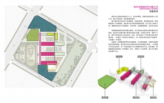 [江苏]现代风格四层小学规划设计方案文本-现代风格四层小学规划设计方案分析图