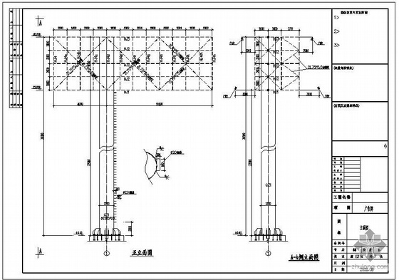 3米高广告牌钢结构计算书资料下载-某钢结构广告牌结构设计图(含计算书)