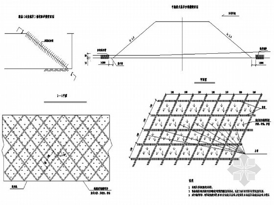浆砌片石菱形骨架护坡设计资料下载-水土保持护坡及路基防护工程设计节点详图