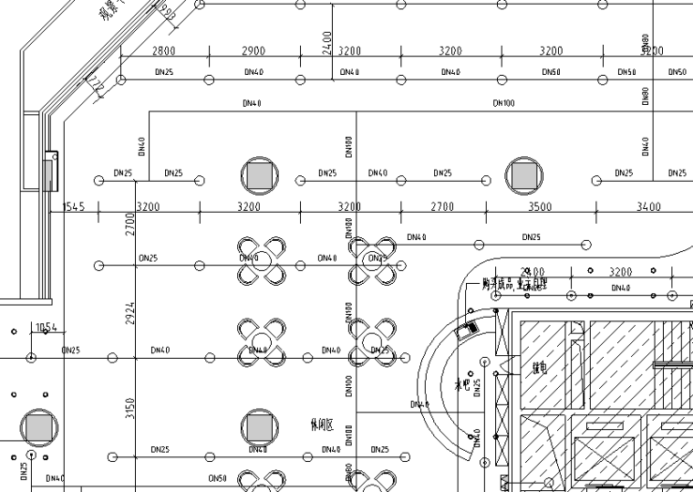 喷泉给水怎么做？资料下载-某观光区展示平台喷淋给水施工图