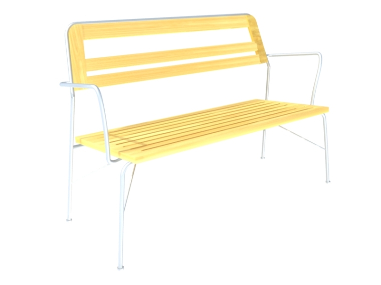 欧式铁艺座椅模型资料下载-简洁公共座椅3D模型下载