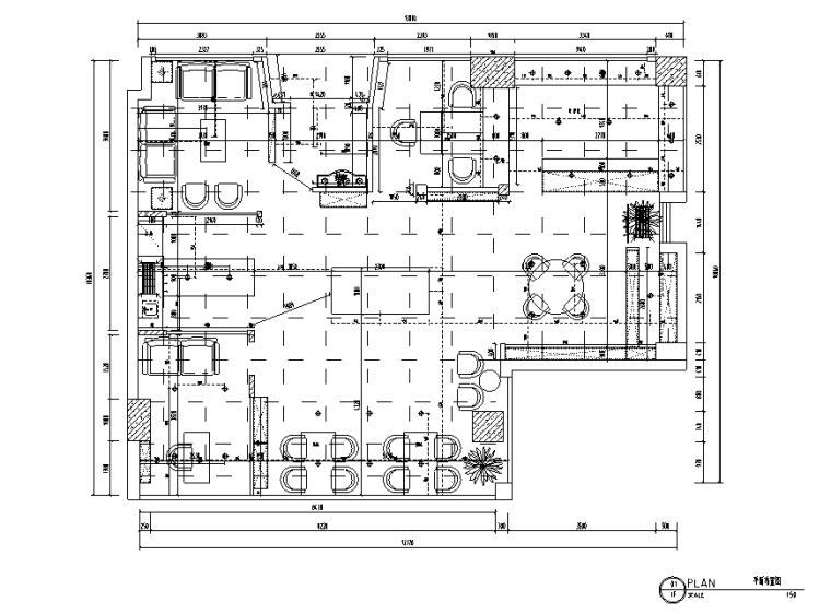 设计公司办公空间装修资料下载-一野设计公司办公空间设计施工图（附效果图）