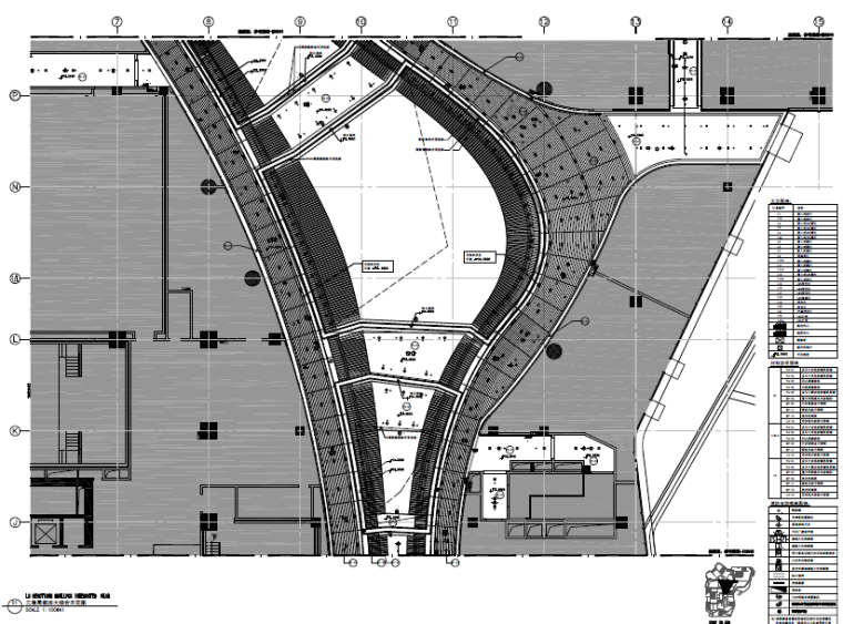 现代大型商业广场设计施工图设计-综合天花图