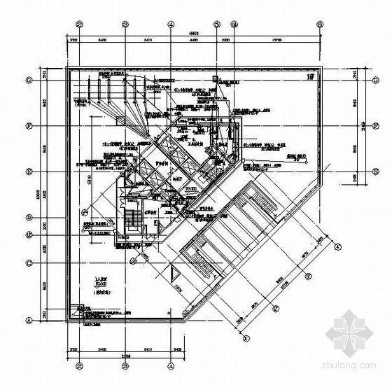 高层住宅机房层平面图资料下载-机房层平面图(F10电施工图-电力图)