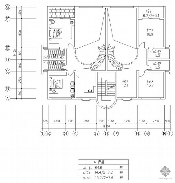 二层双拼别墅户型图(65/65)