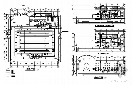 戏水池水处理资料下载-新疆某室内游泳池图纸