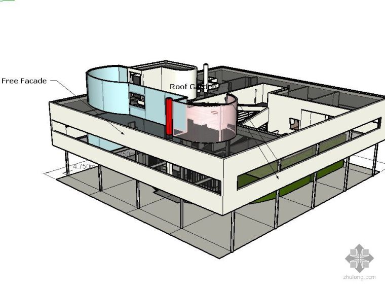 萨伏伊别墅revit模型资料下载-萨伏伊别墅