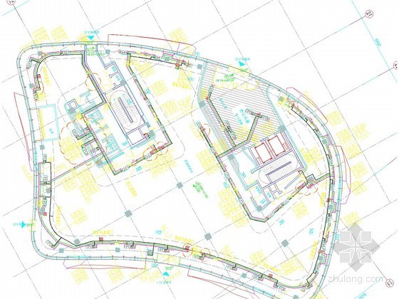 [北京]多层商业建筑空调通风及防排烟系统设计施工图（大院出品）-首层空调水平面图 