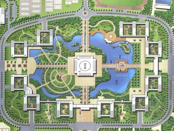 总体规划竞赛设计资料下载-[安徽]校园景观总体规划设计