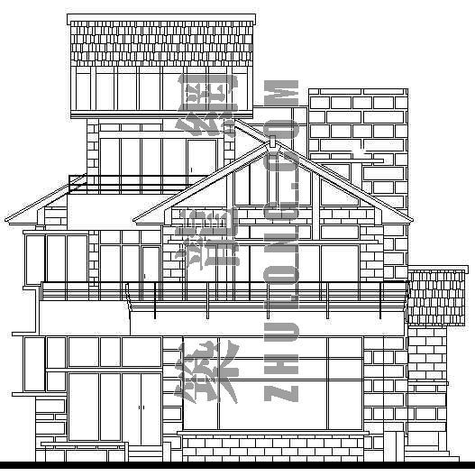 三层酒店建筑CAD图纸资料下载-某三层别墅建筑施工图纸