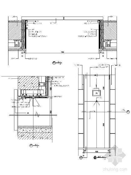 室内电梯门装饰大样资料下载-电梯门详图Ⅰ