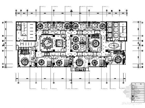 高层酒店CAD平面图资料下载-某酒店中餐包房平面图