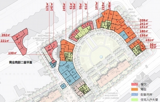 [上海]高层住宅区规划及单体方案文本-住宅区分析图
