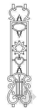 cad欧式铁艺栏杆资料下载-铁艺栏杆详图19