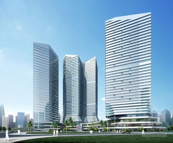 板式超高层公寓楼资料下载-[广州]超高层折线式体量新都市休闲型公寓楼建筑设计方案文本