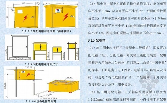 国企编制施工现场安全文明生产标准化图集(160页 图文并茂)-设备配电箱做法图示 