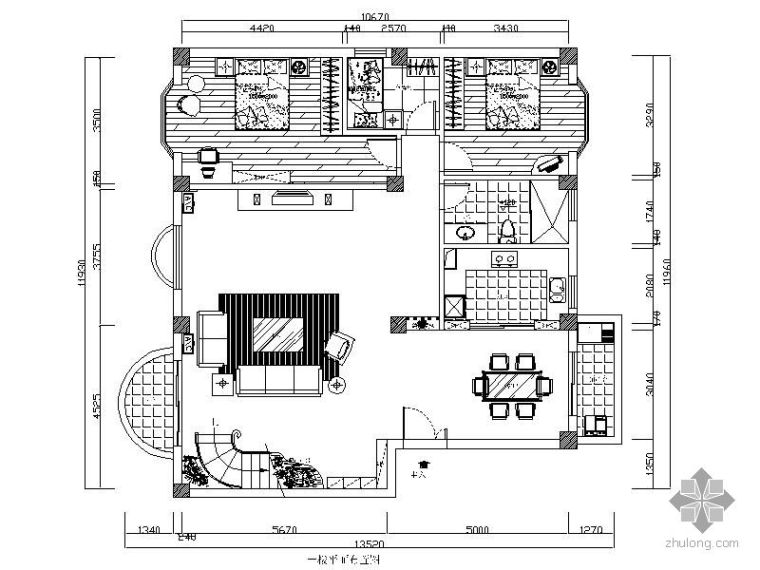欧式别墅装修CAD资料下载-欧式风格别墅装修图