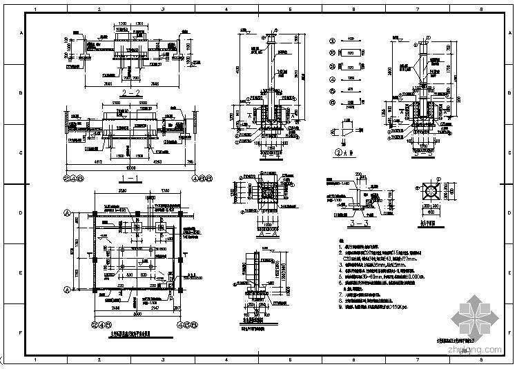 变压器基础图dwg资料下载-某主变压器基础施工节点构造详图