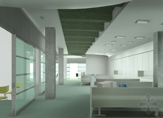 办公室玻璃施工工艺资料下载-办公室模型