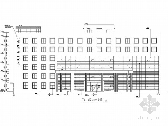 框架结构建筑结构图资料下载-六层框架结构办公楼结构图（含建筑图）