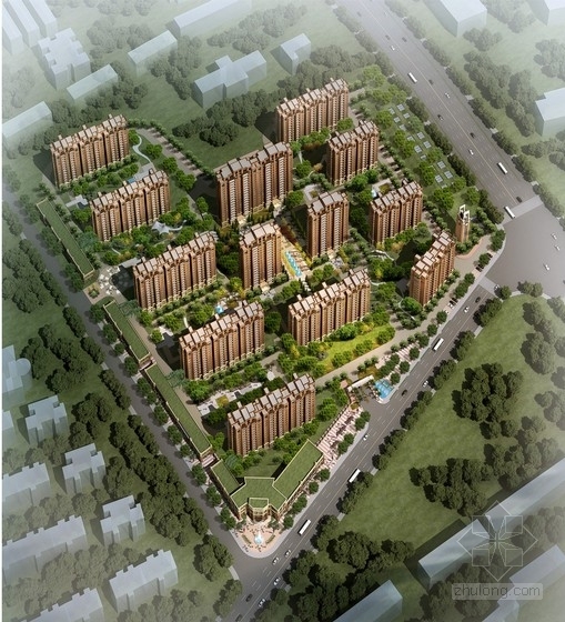 古典居住区规划设计资料下载-[上海]新古典风格居住区规划及单体设计方案文本