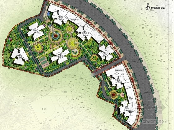 活动中心3d模型资料下载-[四川]ATR-DECO风格居住区中心广场景观规划设计方案