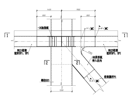 64层框架核心筒结构超高层大厦结构施工图（CAD、70张）_2