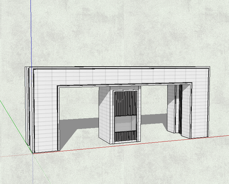 私宅围墙大门设计资料下载-简约大门围墙模型设计